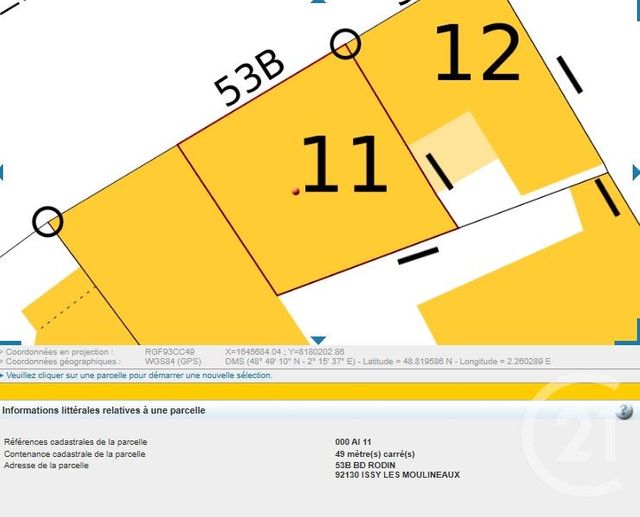 terrain à vendre - 276.0 m2 - ISSY LES MOULINEAUX - 92 - ILE-DE-FRANCE - Century 21 Immod'Issy