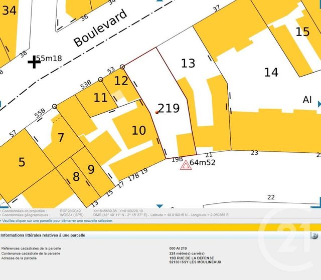 terrain à vendre - 276.0 m2 - ISSY LES MOULINEAUX - 92 - ILE-DE-FRANCE - Century 21 Immod'Issy