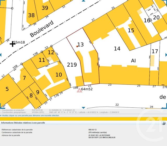 terrain à vendre - 276.0 m2 - ISSY LES MOULINEAUX - 92 - ILE-DE-FRANCE - Century 21 Immod'Issy