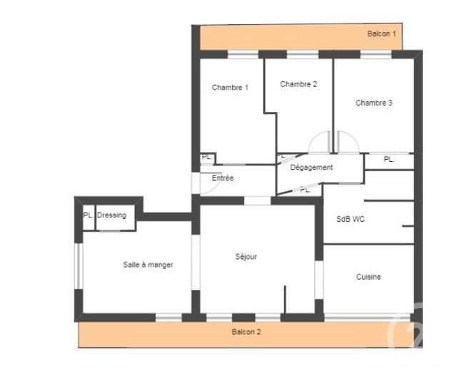 Appartement F4 à vendre - 4 pièces - 92.3 m2 - ISSY LES MOULINEAUX - 92 - ILE-DE-FRANCE - Century 21 Immod'Issy